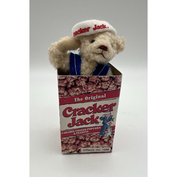 The Original Cracker Jack Sailor Teddy Bear in Box 5” Recot 1998 Vintage - Picture 1 of 7
